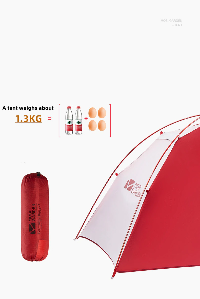 Cheap Goat Tents Mobi Garden campeggio esterno campeggio antivento resistente alla pioggia traspirante tripla stagione DAC palo in alluminio tenda a doppio strato QY   